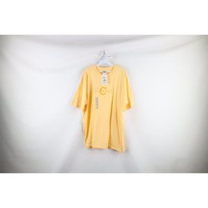 NOS Vintage 90s Cabelas Womens XL Spell Out Script Short Sleeve T-Shirt Yellow